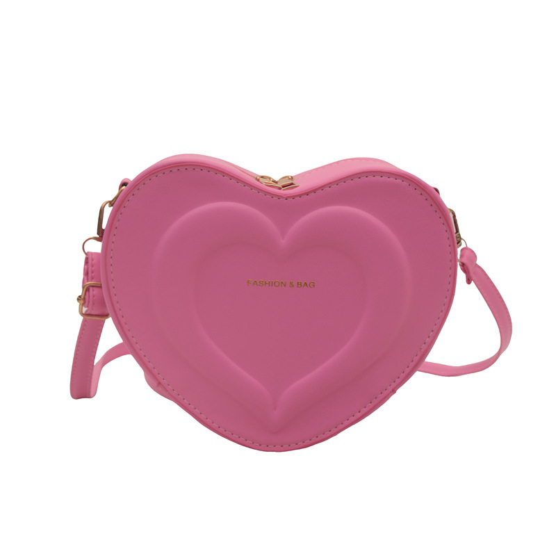 Heart-Shaped Messenger Bag - Fashionable Niche Design Shoulder Satchel