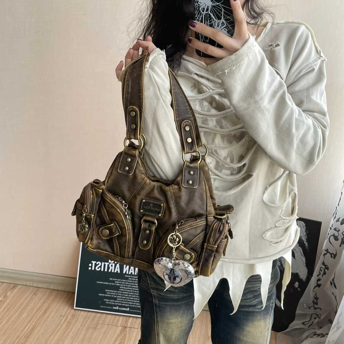 Women Soft Handbags Small Top-handle Tote Bag Fashion Satchel Multi-Pockets Crossbody Shoulder Bag Hobos Phone PackW251117