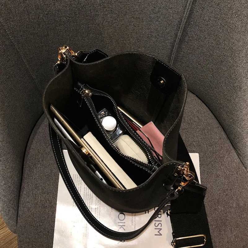 New Arrival Designer handbag womens bucket bag PU leather shoulder large capacity cross body bag womens high-quality new handbag Z250417