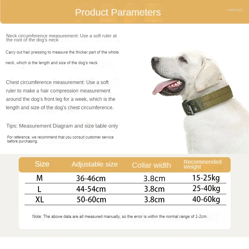 Update Durable Tactical Dog Collar Leash Set Adjustable Military Pet Medium Large Shepherd Training Accessories