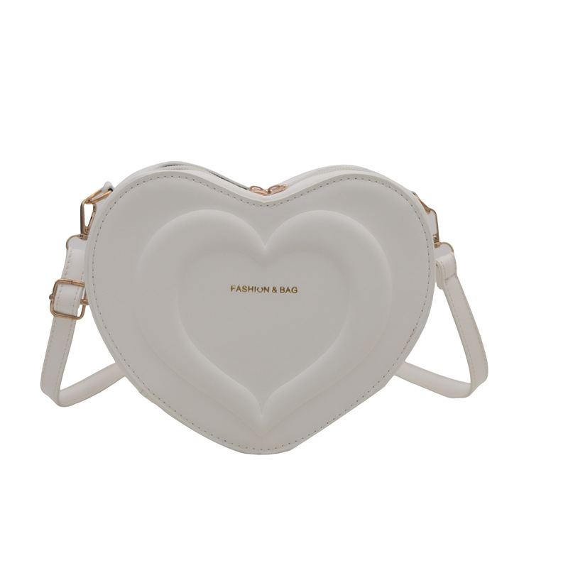 Heart-Shaped Messenger Bag - Fashionable Niche Design Shoulder Satchel