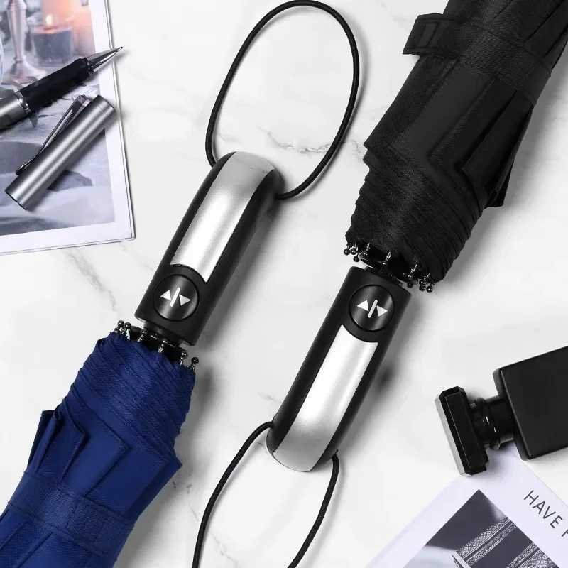 Fully Automatic Double Umbrella Tri-fold Umbrella Vinyl Ten-bone Reinforcement for Increased Sun Protection and UV Protection C251117