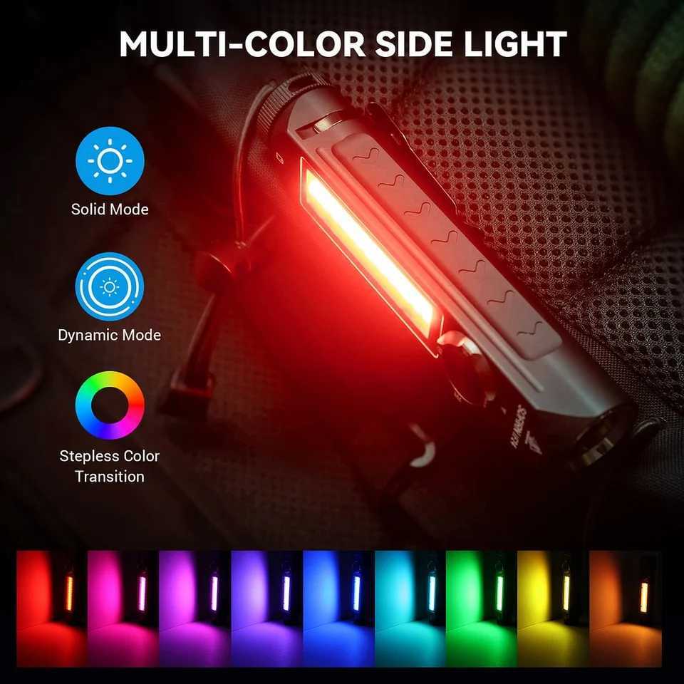 Sofirn IF24 RGB Powerful 2000Lm Flashlight 18650 Rechargeable Rotary Switch Torch with Magnetic Tailcap M251117