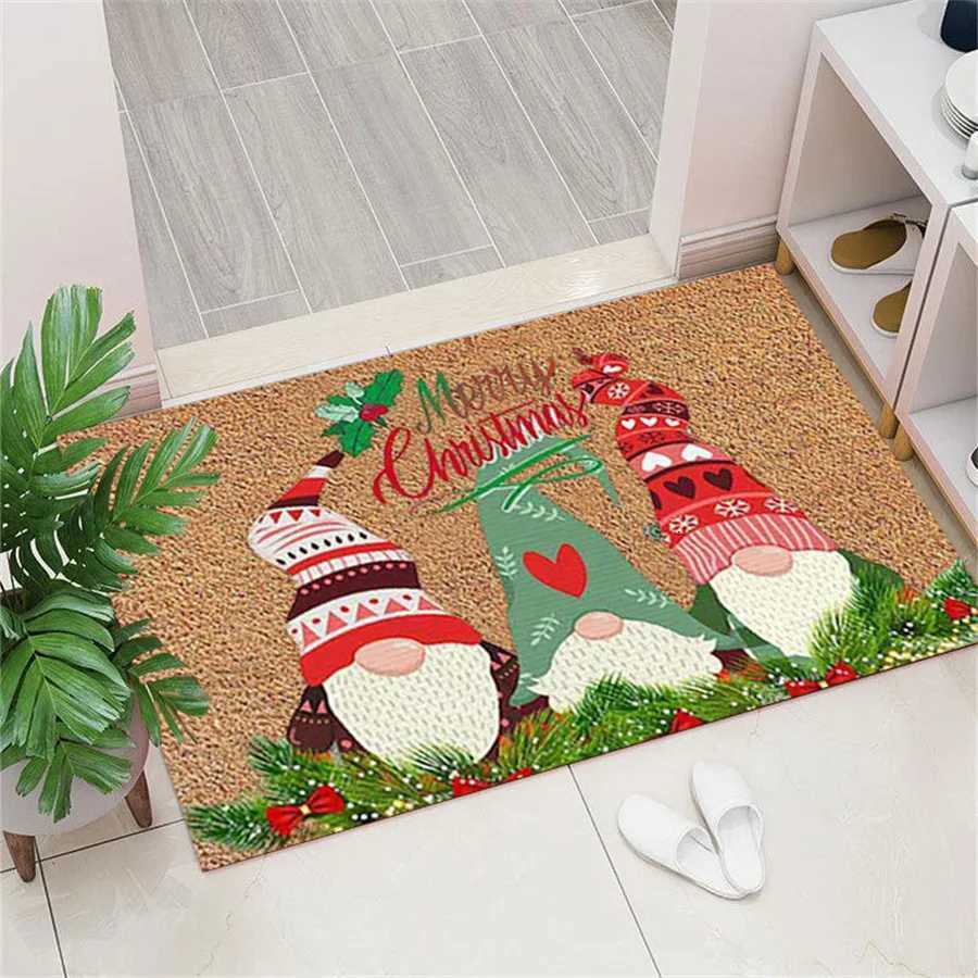 Charming Crystal Velvet Rug - Festive Christmas Design Doormat Soft Non-Slip Entrance Decor Perfect Holiday GiftM251117
