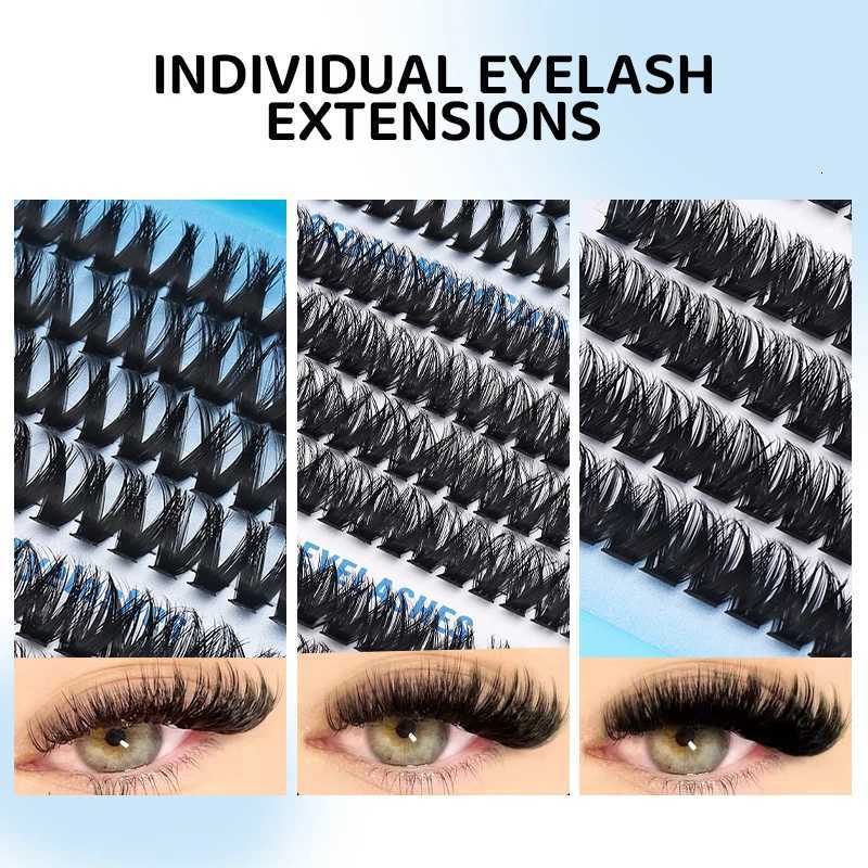 DINGSEN Eyelashes Cluster Soft Individual Lashes Eyelashes Extensions Volume DIY Eyelashes Kit Thick Cluster Eyelash MakeupT251117