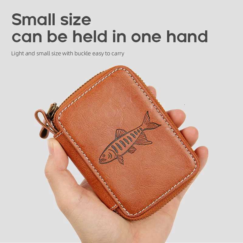 LETOYO 7575cm/1175cm Spoon Lure Bag Portable Waterproof Fishing Lure Bag PU Small Spoon Bait Wallet fishing bagW251115