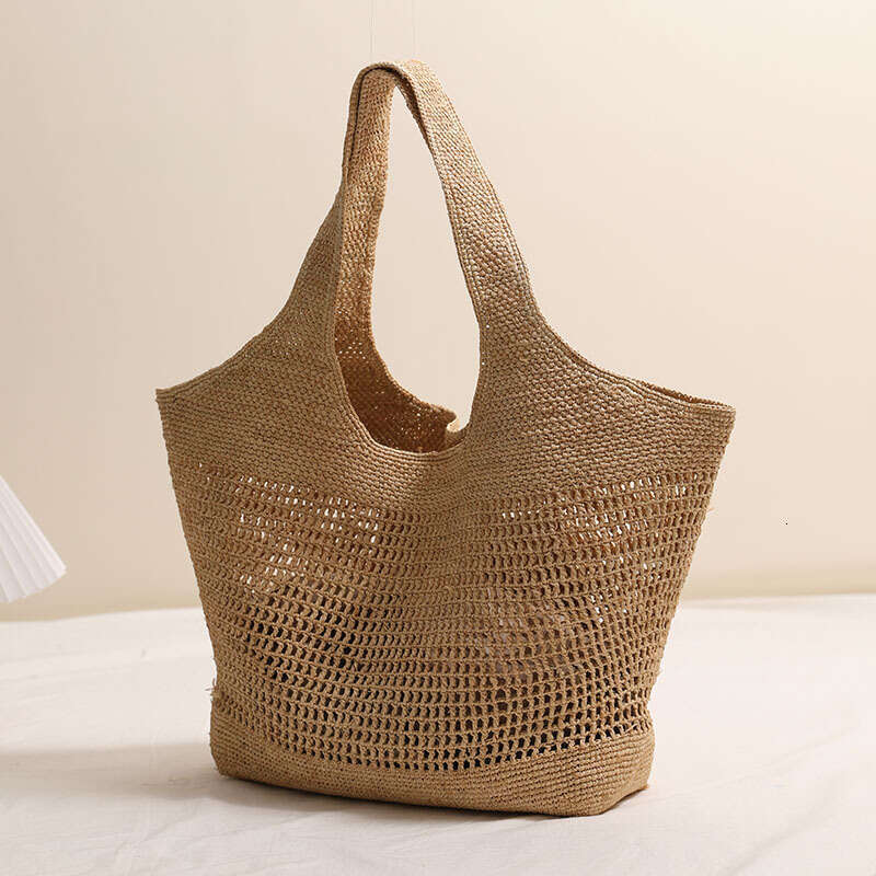 Handmade Beach Bag High End And Large Capacity Lafite Grass Single Shoulder New Hollowed Out Woven Bag, Beach Vacation Bag Kq2