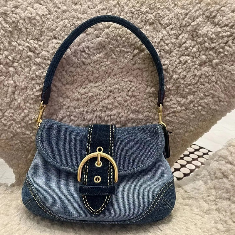 New Style Women's Soho Flap Vintage Pea Underarm Fashion Simple Handbag Chain Shoulder Crossbody Bag