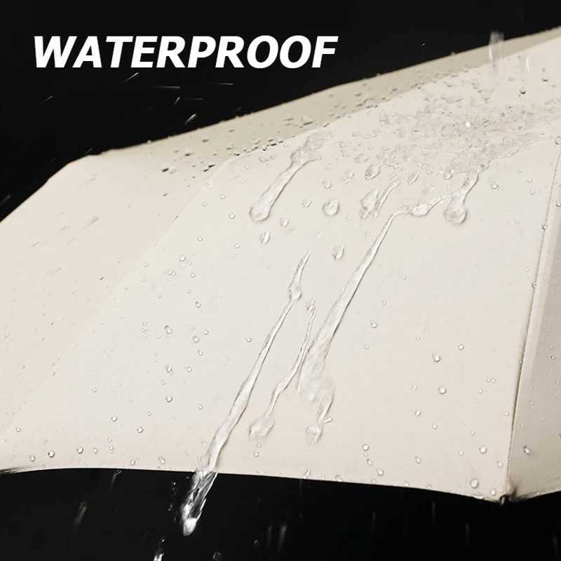 Automatic Rain Sun UV Umbrella for Women Black Coating Parasol Anti-UV Folding Wind Resistant Auto Big Windproof Umbrella Men C251117