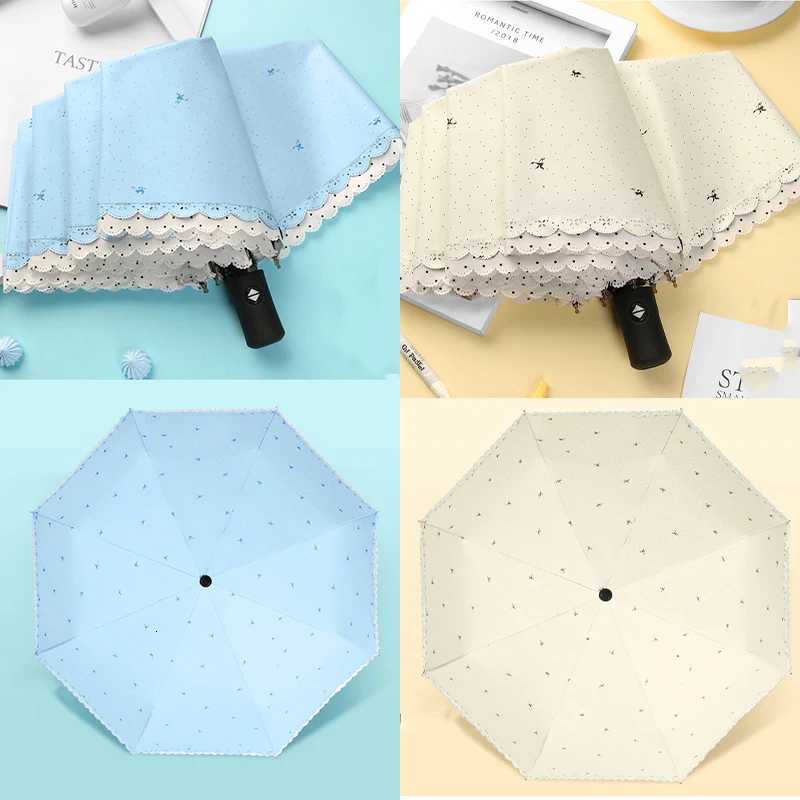 Fashionable lace womens umbrella thickening UV blocking parasol Portable folding umbrella UPF50 Windproof Rainproof Umbrella C251117