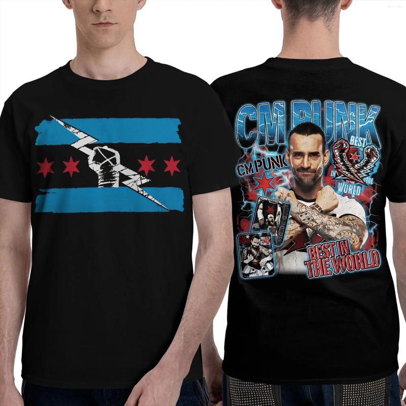 Men's T Shirts CM Punk Vintage T-Shirt For Men Women Funny Cotton Tee Shirt Crewneck Short Sleeve 4XL 5XL 6XL Clothing