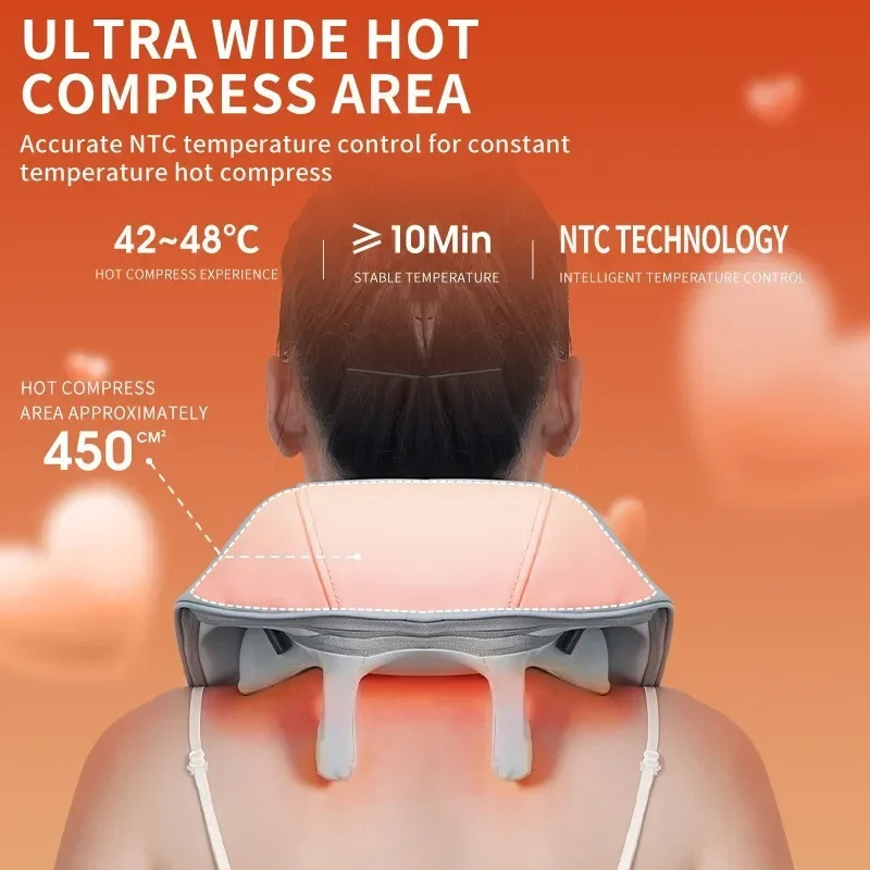Dropship Product Multi functional Neck and Shoulder Massager Lifespan Fingerpress Electric Shoulder and Neck Massager Shoulder Protector 250414
