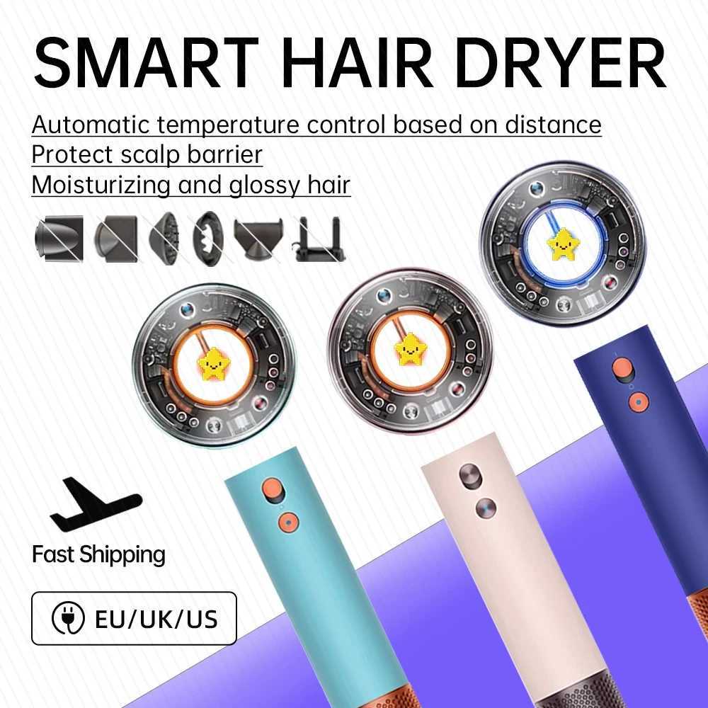 Professional Leaveless Hair Dryer with Automatic Temperature Control Fast Drying Strong Drying Machine Constant Anion Hair Dryer W250417