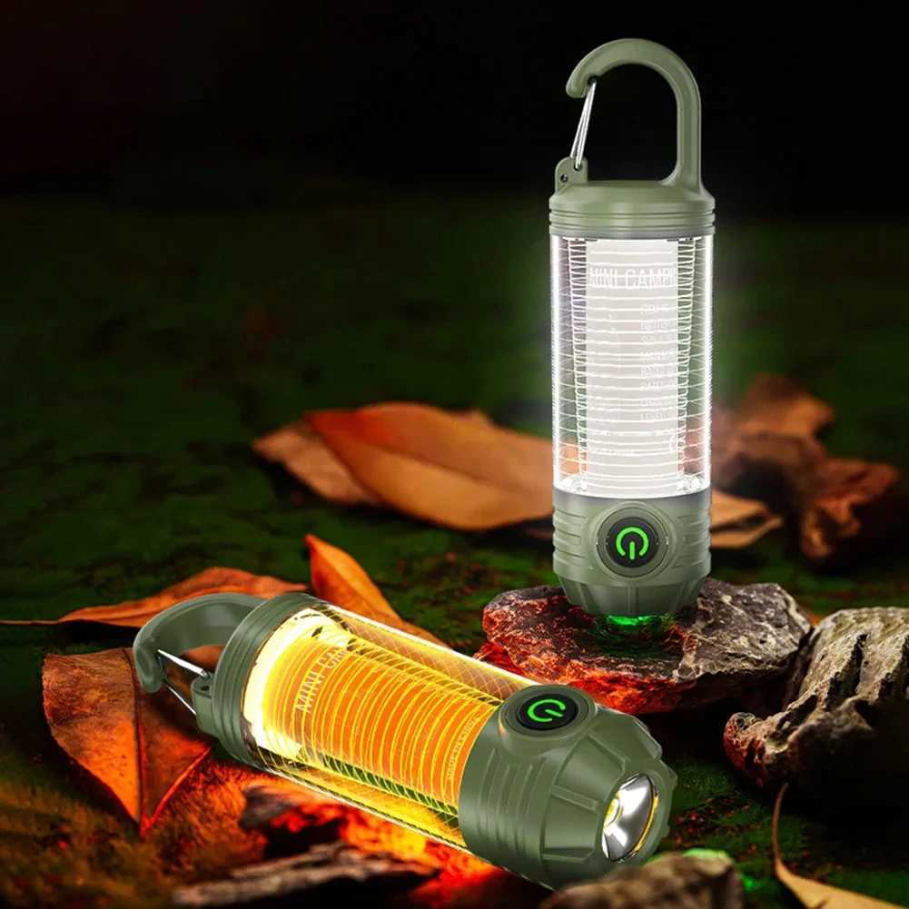 LED Retro Camping Light Type-C Charging Emergency Flashlight Outdoor Lighting Camp Atmosphere Hanging Light M251117