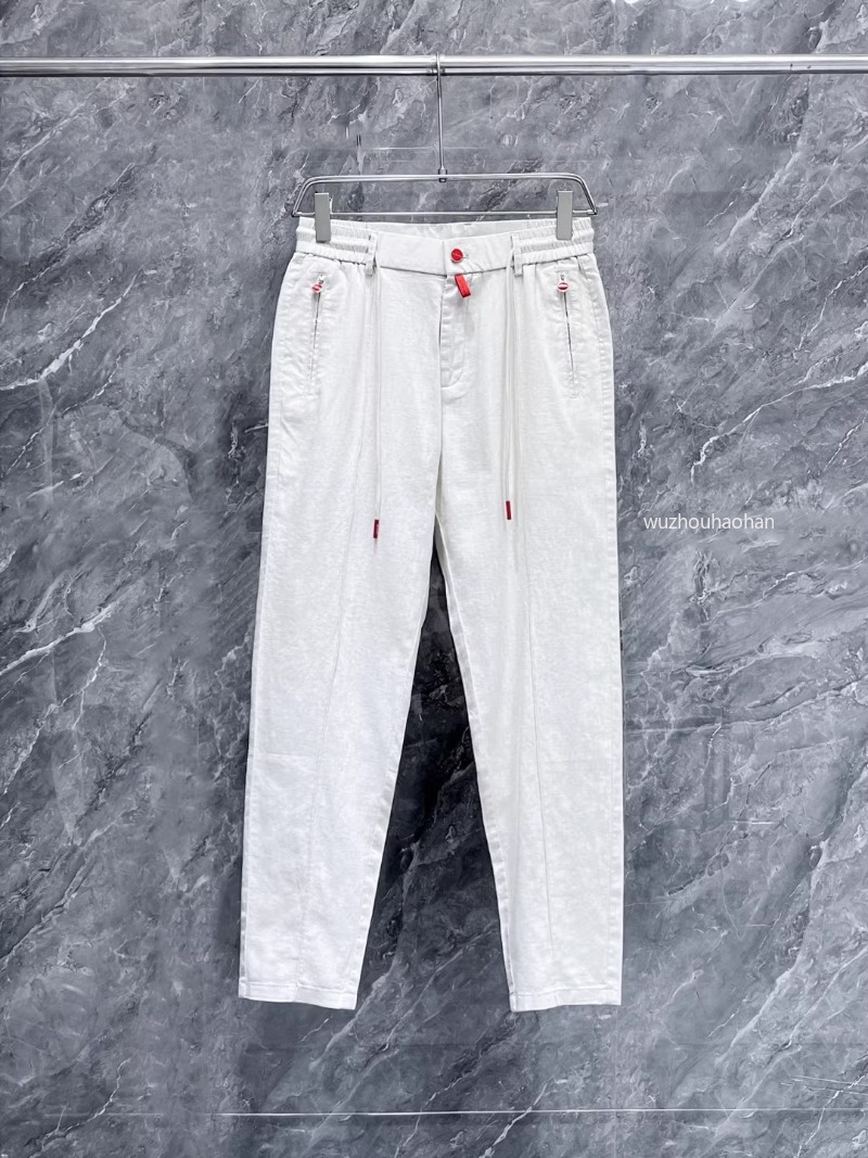 Luxury Mens Casual kiton Solid Color Straight Pants black blue white K1289 Z260313