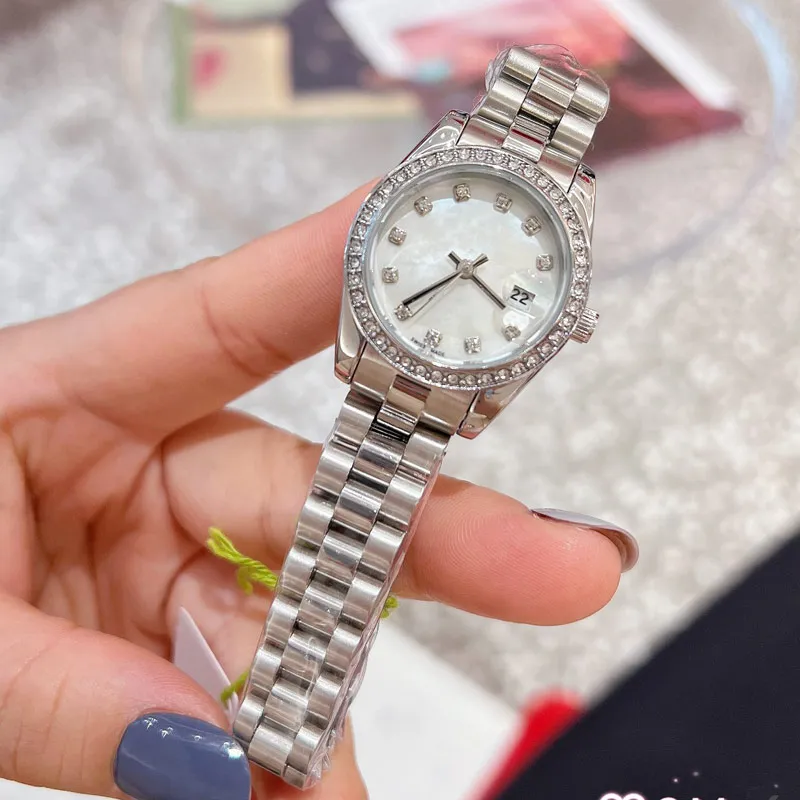 Luxury Gold Women Watch Top Brand 28mm Designer Wristwatches Diamond Lady watches For Womens Valentine's Christmas Mother's Day Gift Stainless Steel band