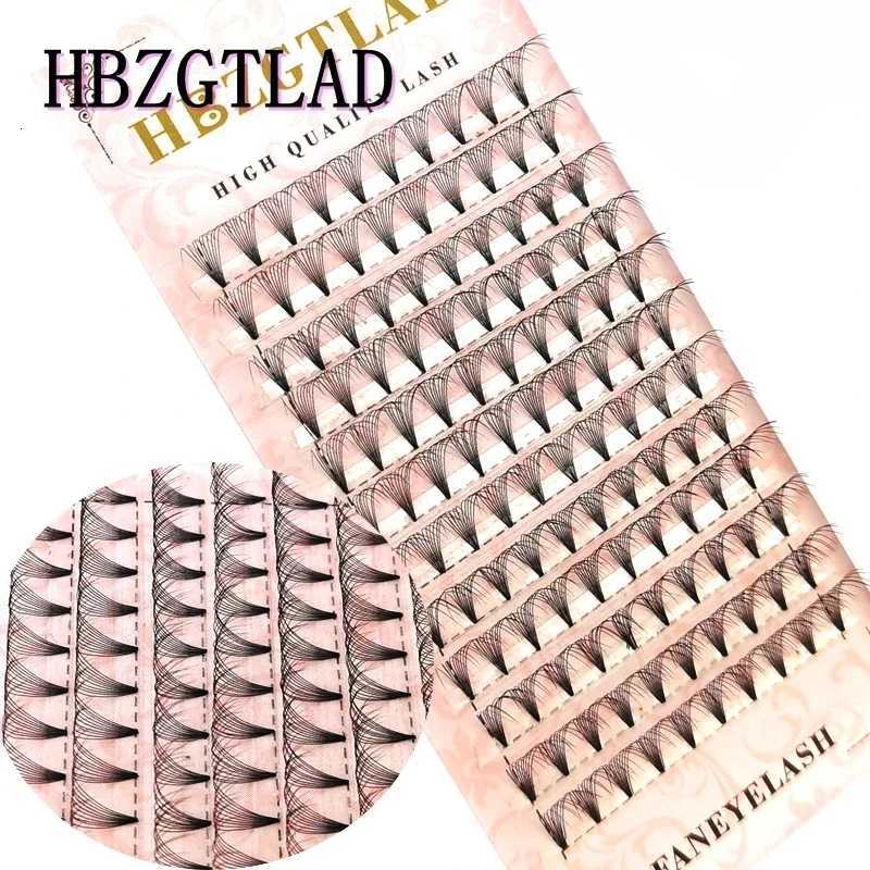 HBZGTLAD 6D/8D/10D Russian Volume Eyelashes Extension Short Stem Pre made Fans D/DD Curl Mink Lash Eyelash Individual ExtensionsT251117