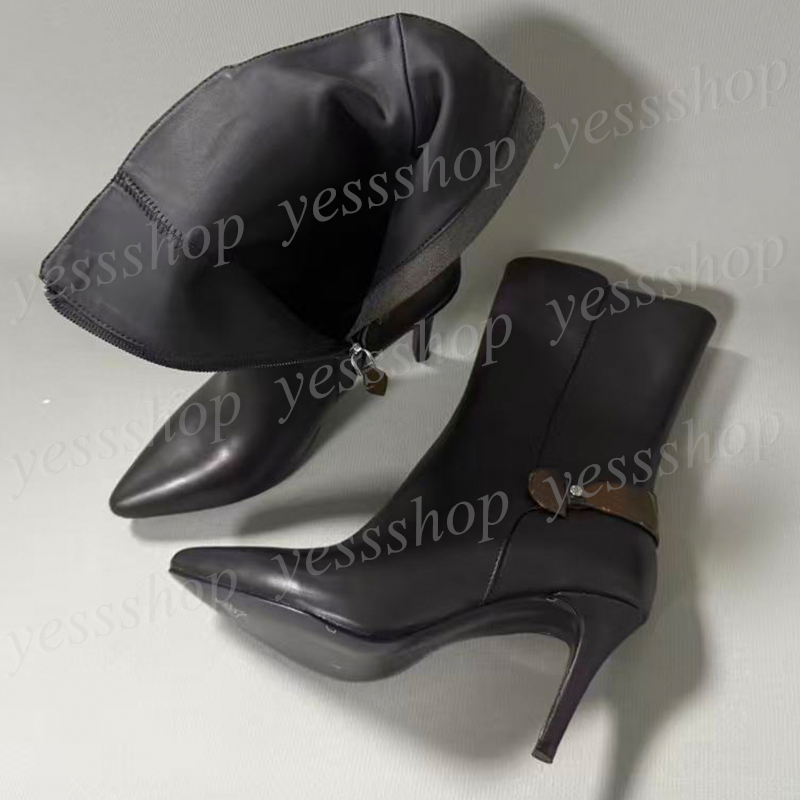 (Premium Version) Women's 8.5cm High-Heeled Boots Leather Boots Fashion Suede Boots