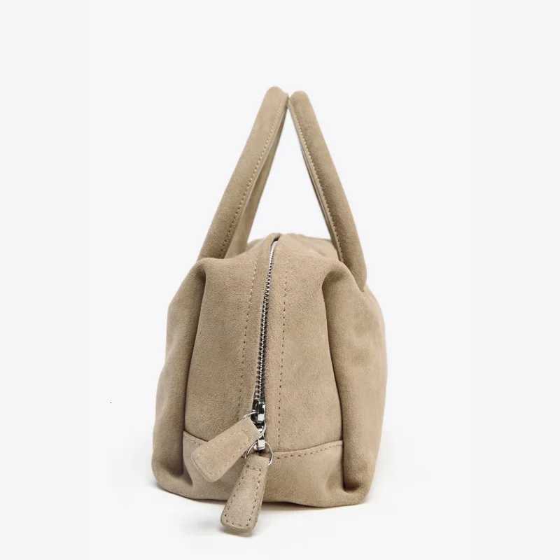WOMENS SUEDE BOWLING BAG New Fashion Handbag Purse For Women Luxury Designer Croosbody Boston Bag for Ladies Small Totes sacsW251115