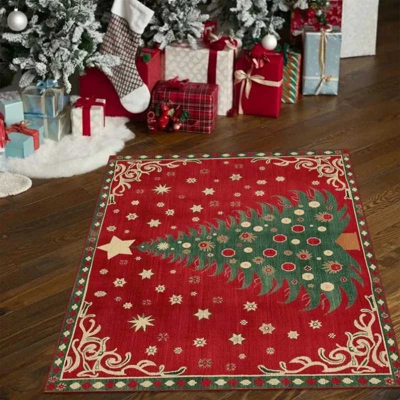 Blue Christmas Living Room Area Rug Bedside Carpet Retro Bedroom Home Decoration MatsM251117