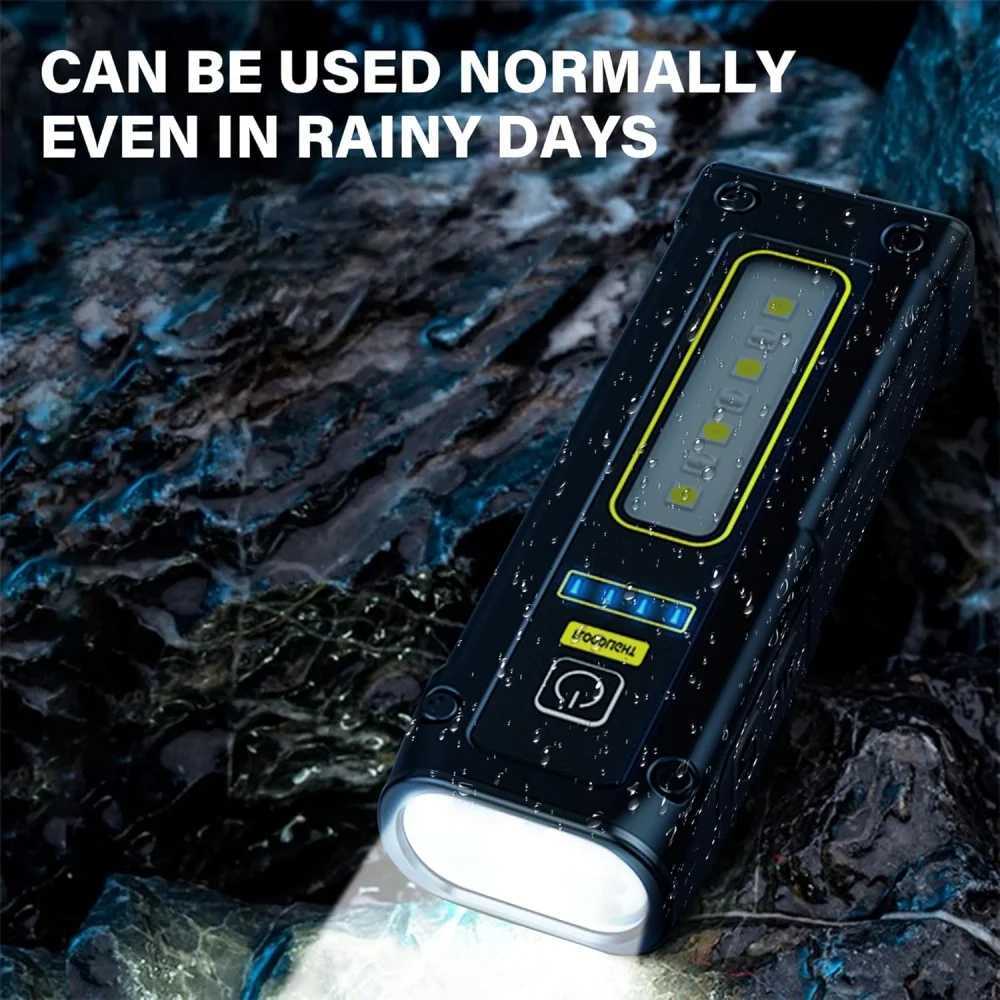 Portable Rechargeable LED Work Light Mini Magnetic Flashlight COB Side Light Mini Outdoor Flashlights Portable Torch Light M251117