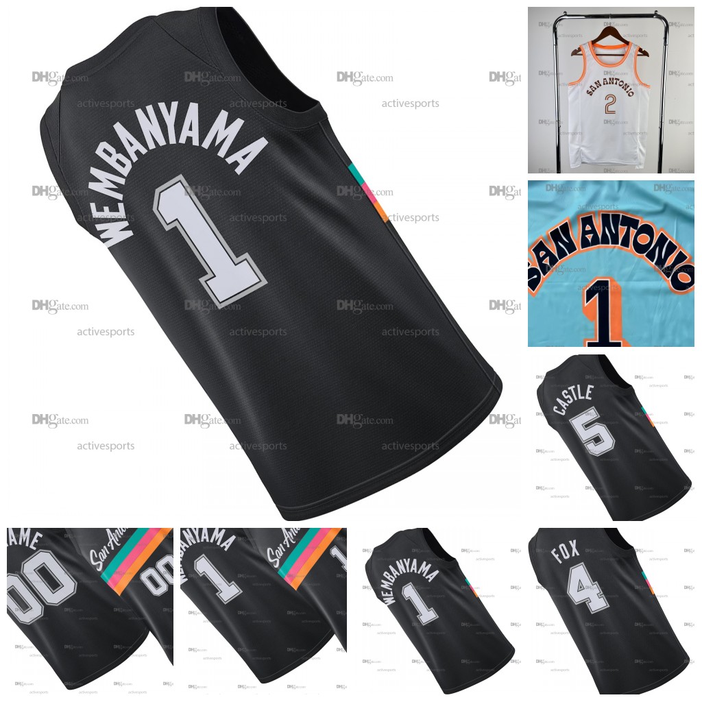 Custom 1 Wembanyama 2026 City Edtion Basketball Jersey Castle Fox Vassell Sochan Kornet Johnson Ingram Barnes Stitched