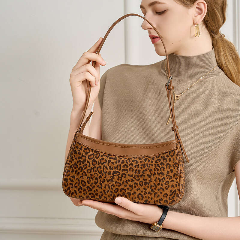 Luxury Bags Designer Niche Top Cowhide Small TopHandle Bags Lightweight Fashion Totes Leopard Hobo Cross Body Bag