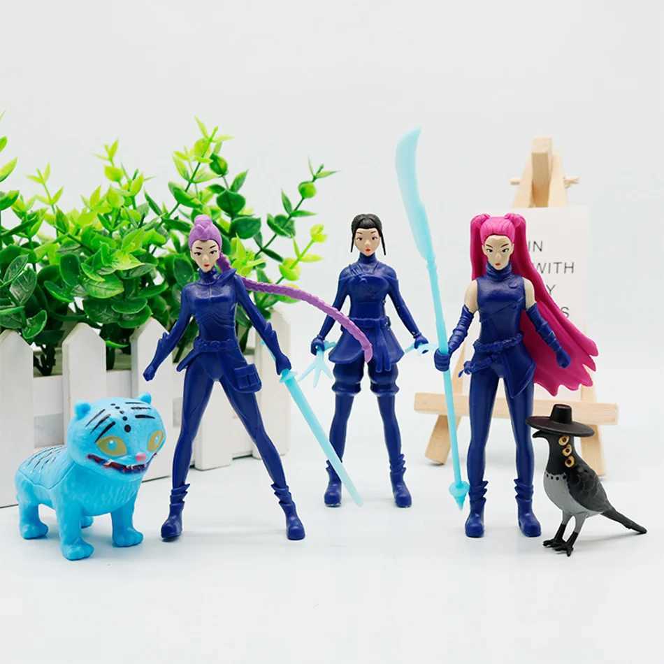 5pcs/Set Kpop Demon Hunters Action Figure Toy Derpys Tiger Rumi Mira Zoey Sussy Figurine Doll For Fans Gift Figurine Toy C251117