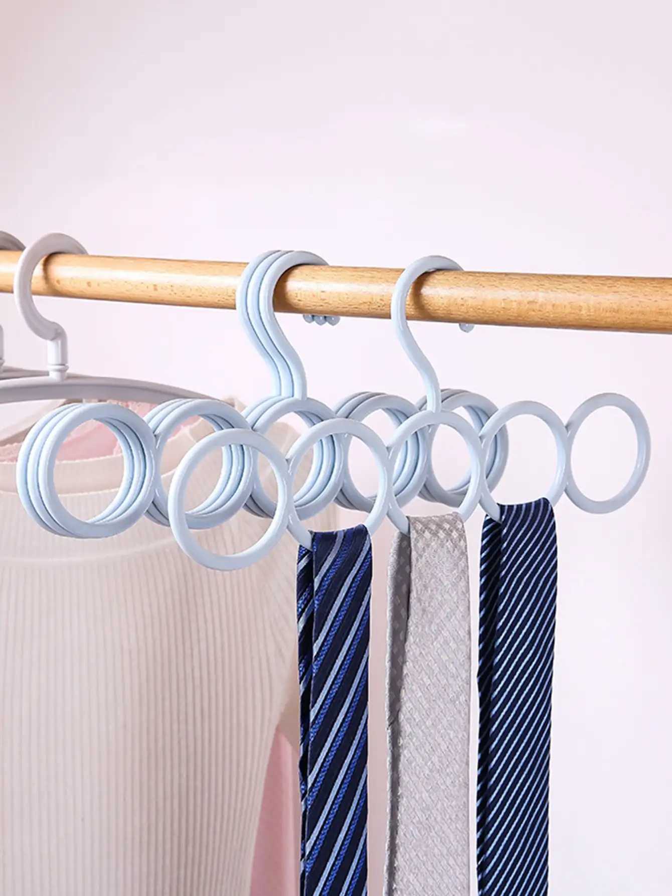 1pc Plastic Solid Pants HangerMultifunctional Hanger Pants Hanger Scarf Storage Hange C251117