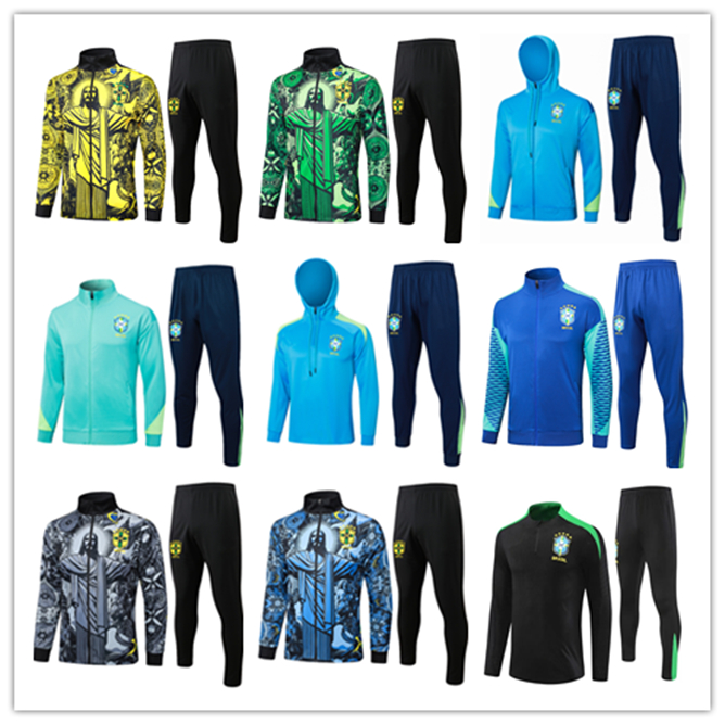 2025 2026 Camiseta de futbol bRAZIL soccer jersey training suit FIRMINO brazil tracksuit maillots MARQUINHOS VINI JR ANTONY SILVA 25/26 brasil long zip jacket