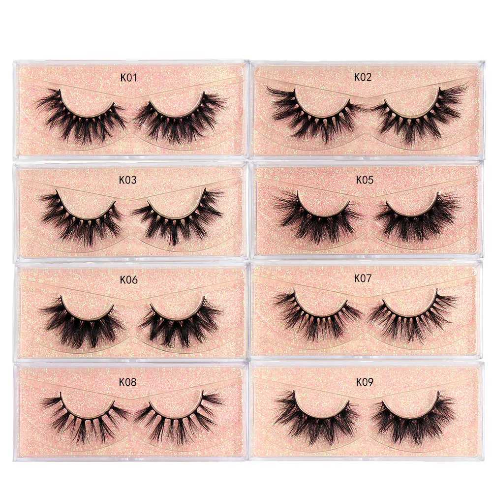 16mm-18mm Mink Eyelashes Long Lasting Mink Lashes Natural Dramatic Volume Eyelashes Extension Thick Long 3D False EyelashesT251117