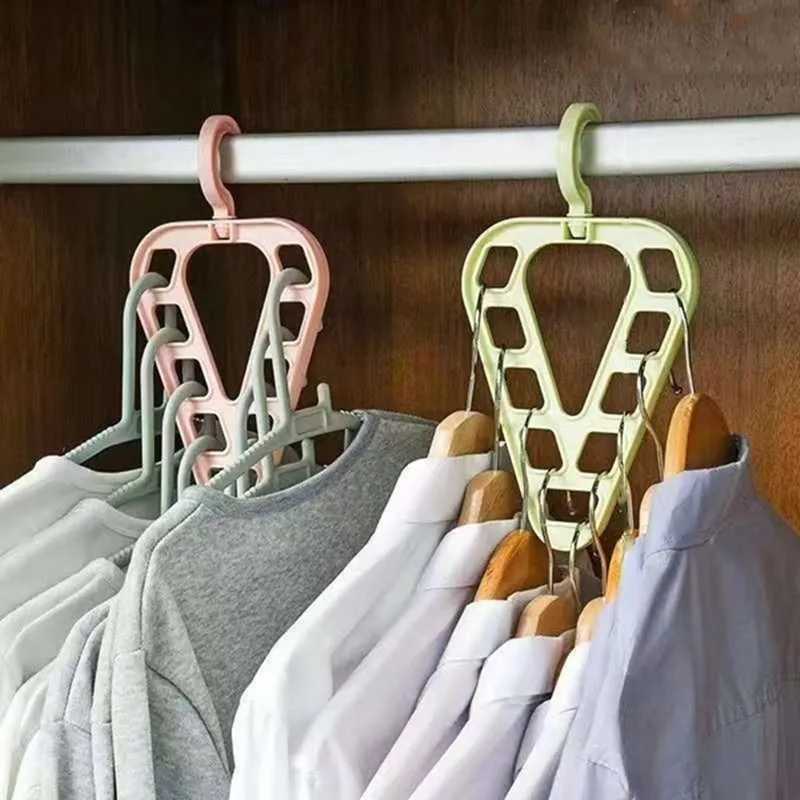 New 9-Hole Space-saving Magic Clothes Hanger Closet Organizer Multi-functional 360 Rotating Magic Hanger Drying Racks C251117
