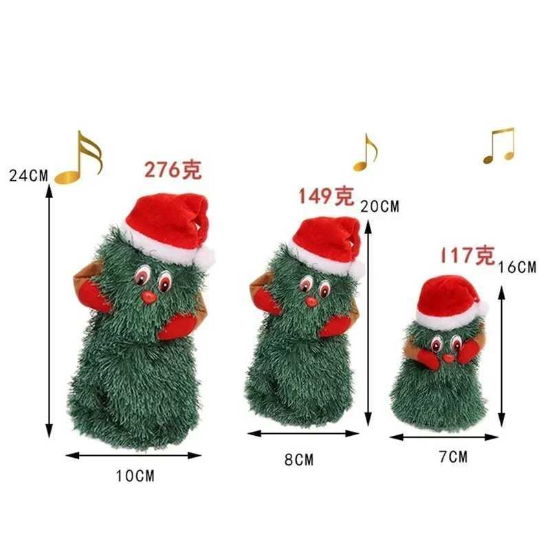 Dancing and Singing Christmas Tree Toys Kids Cute Green Plush Toys Creative Music Electric Plush Doll Home Decor Christmas Gifts J251117