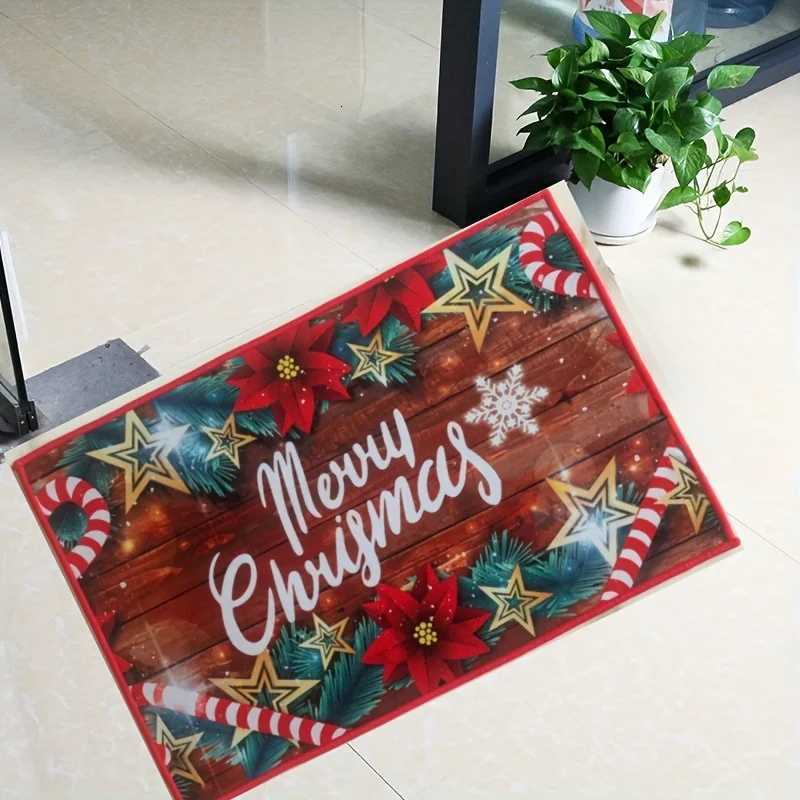 Christmas Floor Mat Entrance Doormat Bedroom Bath Toilet Anti-Slip Carpet 2025 Merry Christmas Decoration for Home New Year GiftM251117