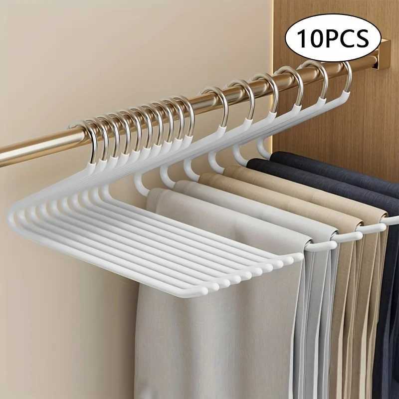 10-piece Space-saving Goose-shaped Z-type Trouser Hangers Durable Metal MaterialMulti-functional Trouser StorageHome Supplies C251117