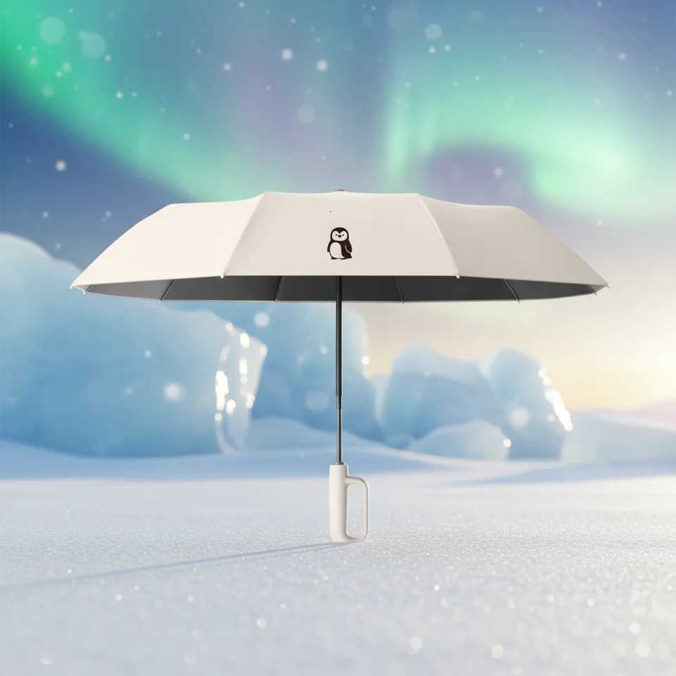 Shanghai Penguin Stylish Smart Print Umbrella - Auto Open/Close at a Touch C251117