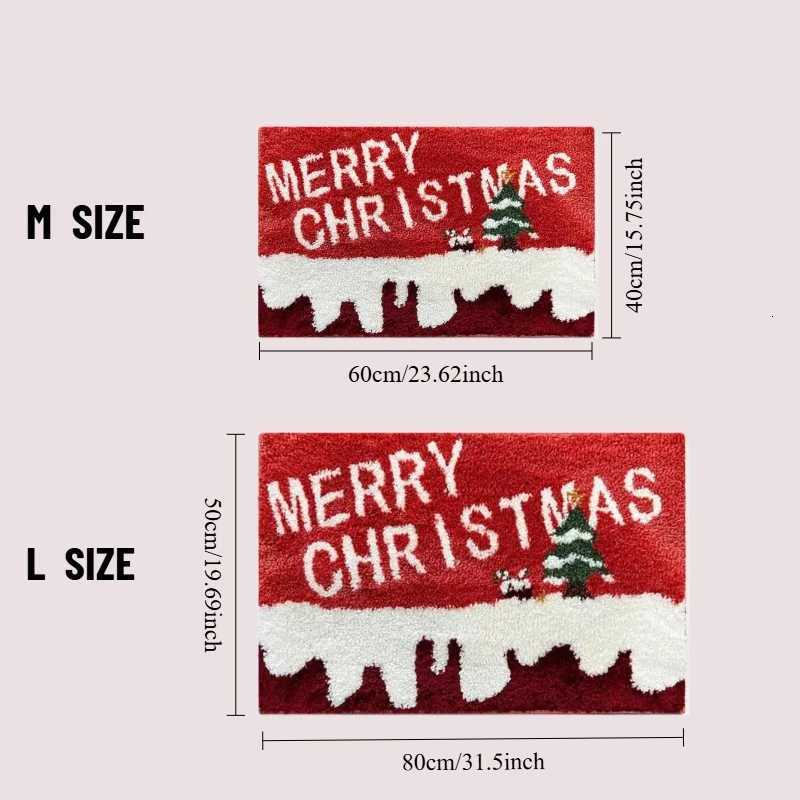 60cm/80cm Christmas Door Mat Outdoor and Interior Supplies New Year 2026 Merry Christmas Decoration Home Decor Foot MatM251117