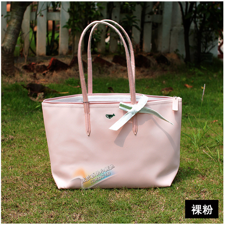 French New Solid Color Crocodile Women's Horizontal Tote Bag Shopping Large Capacity Shoulder Bag Fashion Zipper Handbag