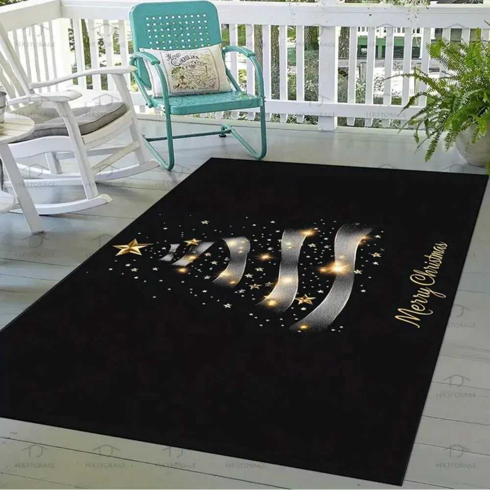 1 Pc Stylish Christmas Tree Pattern Non-Slip Corridor Entry Mat for Kitchen/Bedroom/Balcony/Living Room Holiday Home DecorationM251117