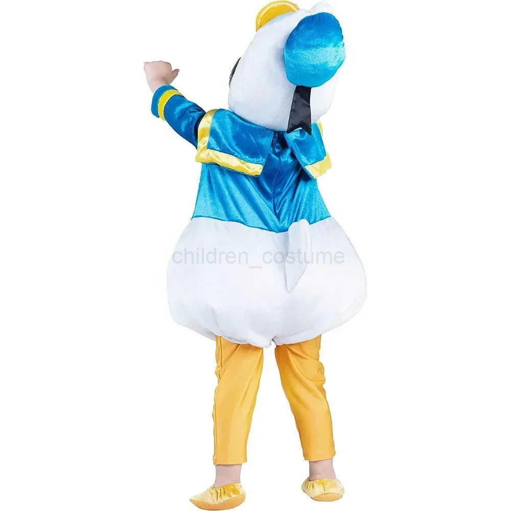 Disney Anime Donald Duck Cosplay Costume Winter Warmth Kids Clothes Boys Girls Stage Performance Costume Christmas Party Dress Up W20250417