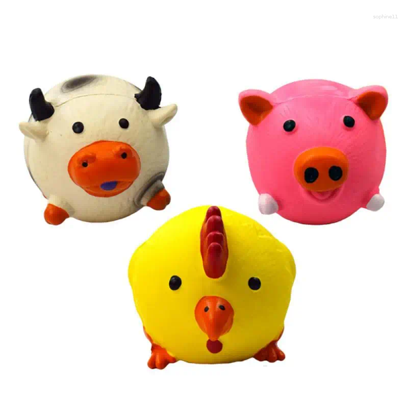 Update Dog Squeaky Rubber Toys Latex Chew Toy Puppy Sound Animal Bite Resistant Train Pet Supplies For Small Medium Large