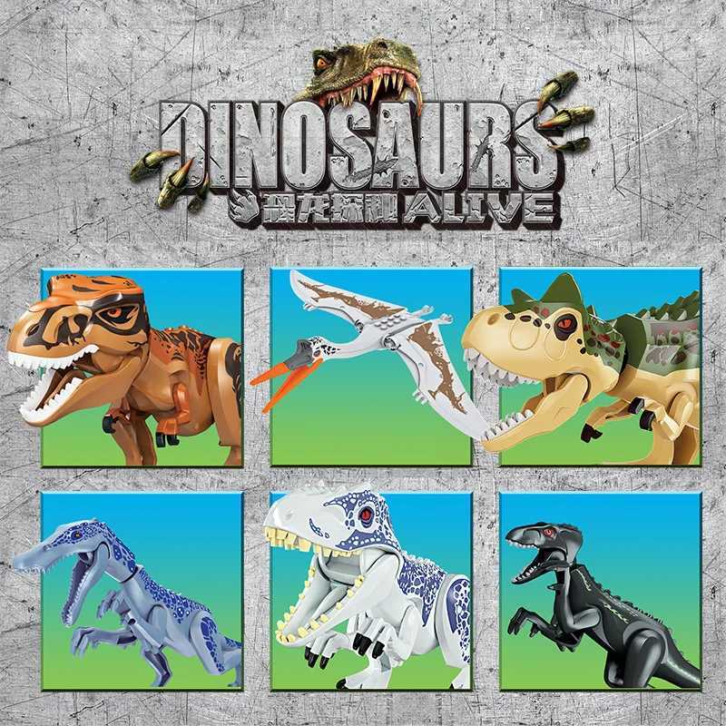 FC3727 Dinosaur Jurassic Tyrannosaurus Rex Park Quetzlepterosaur 6 Super Large Building Block ToyY25041705DD