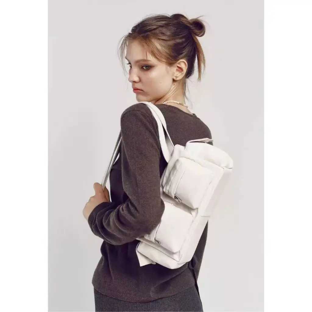 Korea New 2025 Motorcycle Bags Womens Crossbody Bag Small Designer Commuter Handbag Cowhide Leather Single Shoulder BagW251115