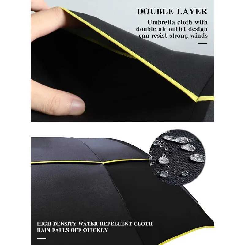 UV Protection Compact Umbrella62 Inch Extra Large Oversize Double Canopy Vented Umbrella Windproof Waterproof for Men and Women C251117