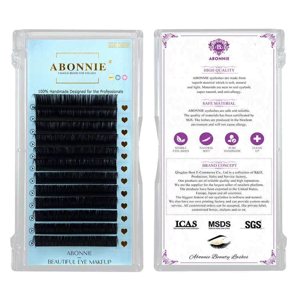 Abonnie J Curl Cashmere Lashes Classic Individual Eyelash Extenisons Fluffy Matte Black CilsT251117