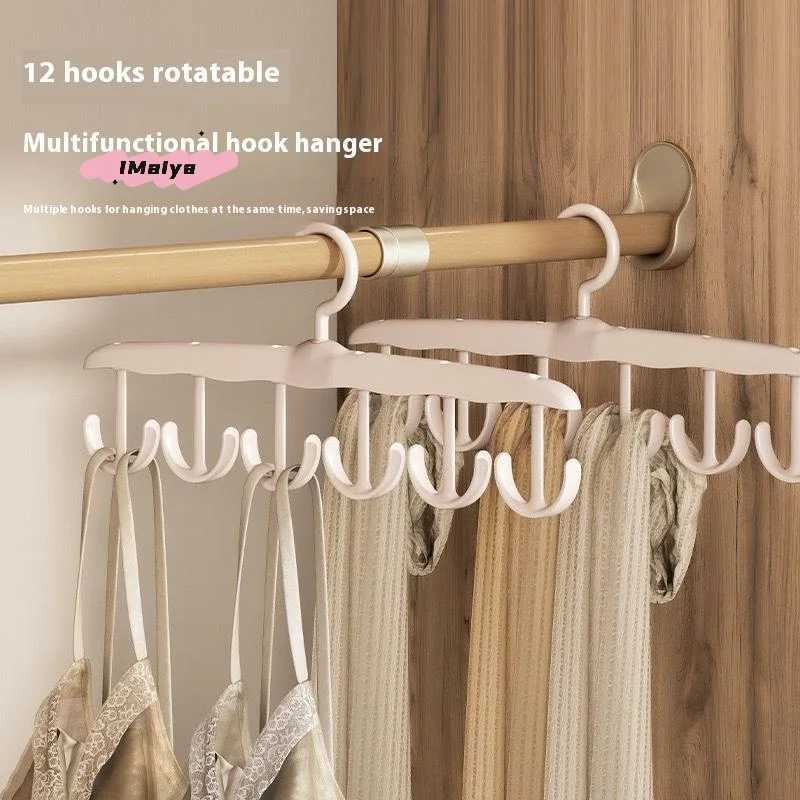 12-Hook Rotating Hanger Closet Organizer Space-Saving for Ties Belts Underwear Portable Storage for Home And Dorm C251117