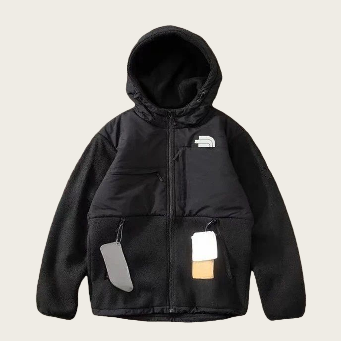 Men Norths Polar Jacket Designer Fleece Hooded Jacket Leisure Thickened Collar Cotton Cardigan Fashion Outdoor Sport Windbreaker Warm Coat