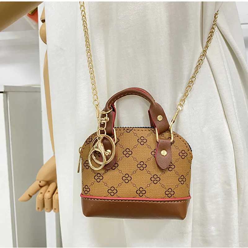 Mini Chain Printed Handheld Diagonal Bag for AirPods pro 4/3/2 Small Headphone Coin Purse Holder with StrapW251117