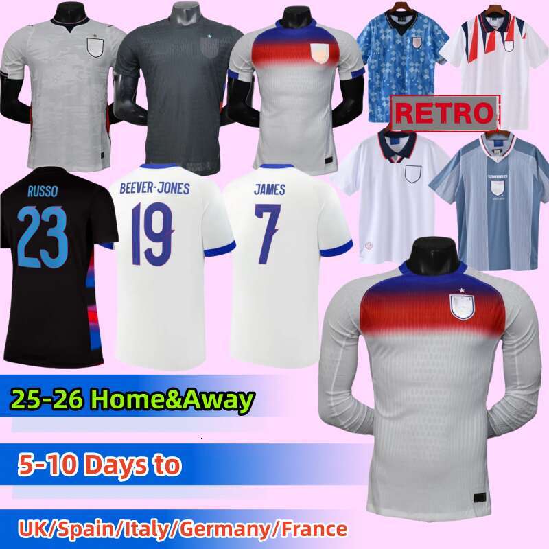 england football shirt 25 26 BELLINGHAM KANE SAKA FODEN RICE england Retro Soccer Jerseys Konsa Watkins Gordon PALMER Walker 2025 2026 england jersey Men Kids kit