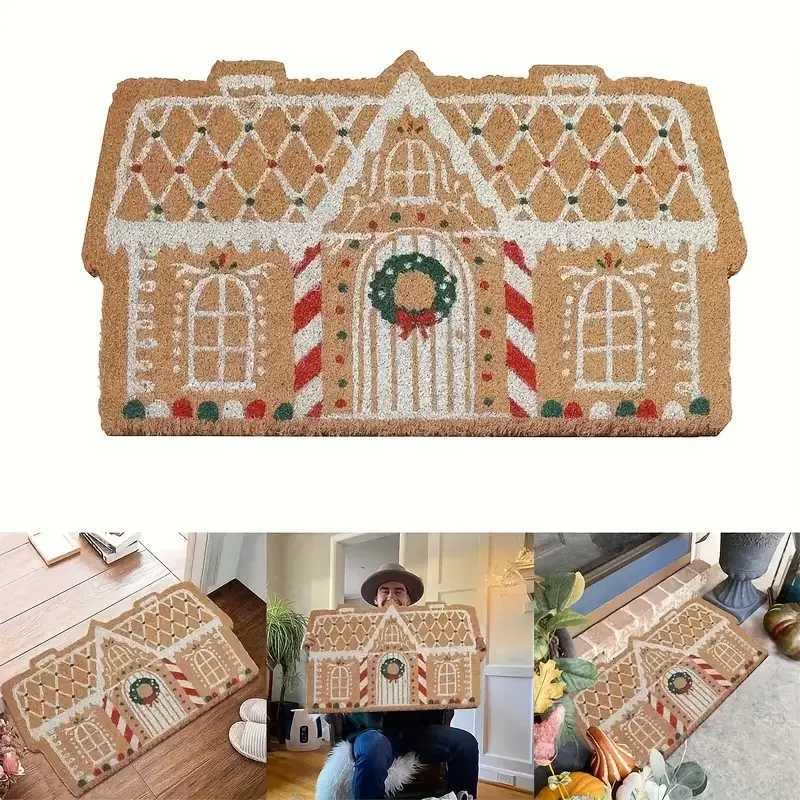 Christmas Door Mat Indoor Home Decoration Entryway Christma Carpet Festive Design Machine Washable Soft Texture Holiday DoormatM251117